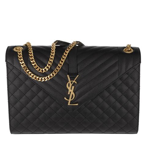 ysl yves saint laurent monogram tasche schwarz gold|ysl st laurent handbags.